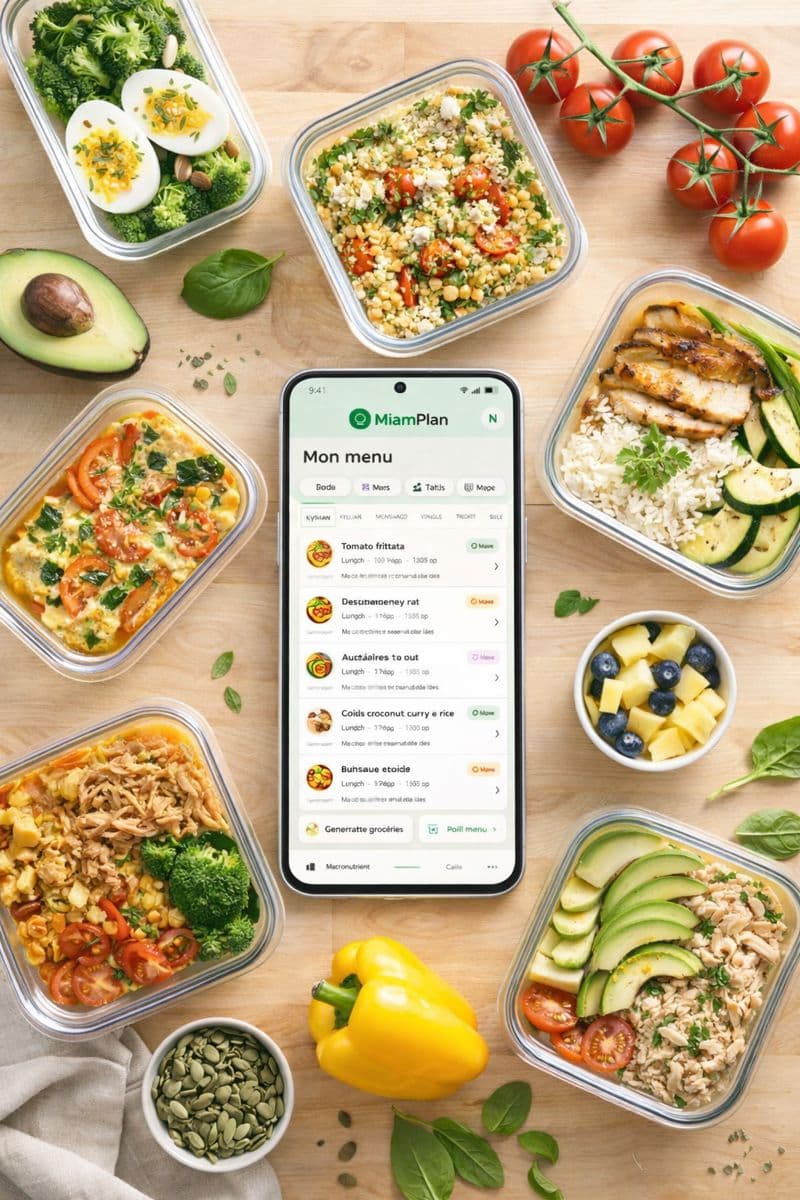 Meal Prep avec MiamPlan